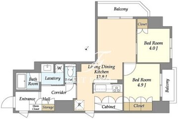 ＯＣ　ＲＥＳＩＤＥＮＣＥ　ＯＣＨＡＮＯＭＩＺＵ 1101 間取り図