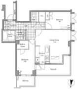 レジディア御殿山 303 間取り図