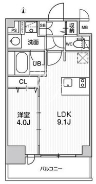 ディームス東陽町2 611 間取り図