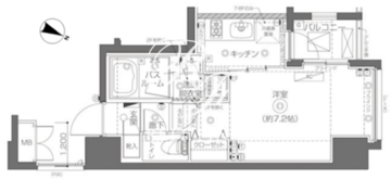 ズーム月島 403 間取り図