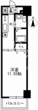 レジディア上野御徒町 607 間取り図