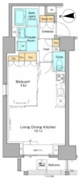 プラウドフラット西早稲田 601 間取り図