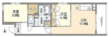 コスモグラシア学芸大学 206 間取り図
