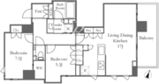 プライムガーデン西麻布 402 間取り図