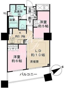 ザ・パークハウス西新宿タワー60 3617 間取り図