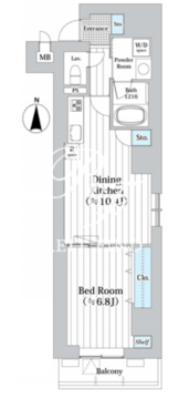 レジデンスオーデ 903 間取り図