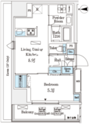 エスタート入谷2 502 間取り図