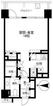 アーバンパーク麻布十番 703 間取り図