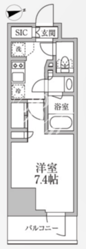 レジディア新御徒町2 605 間取り図