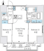 エスタート入谷2 1401 間取り図