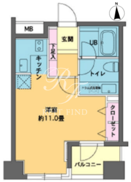 カスタリア高輪台 603 間取り図