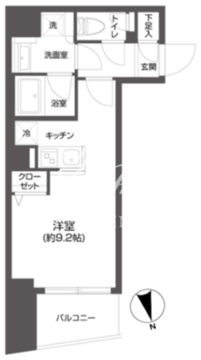 グランパセオ市谷甲良町 1003 間取り図