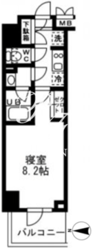 レジディア亀戸 601 間取り図