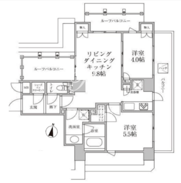 レジディア神楽坂2 501 間取り図