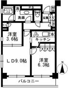 レジディア中落合 C703 間取り図