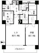 リバーポイントタワー 1404 間取り図