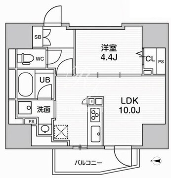エスタート入谷1 401 間取り図