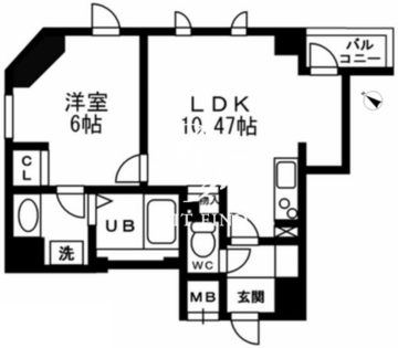 レジディア三越前 401 間取り図