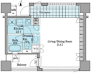 パークアクシス渋谷神南 301 間取り図