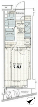 カスタリア銀座2 704 間取り図