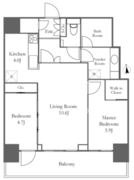 リエトコートアルクスタワー 1306 間取り図