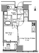 ホワイトタワー浜松町 207 間取り図