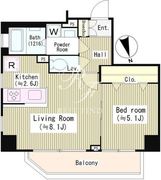 アネックス麻布十番 501 間取り図
