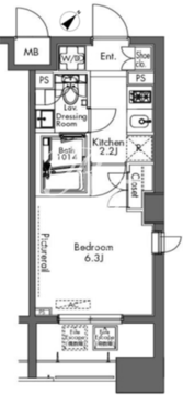 プラウドフラット三軒茶屋 701 間取り図