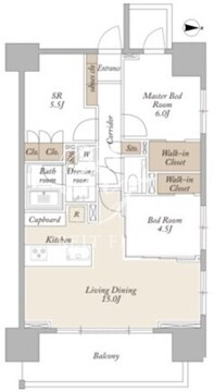 ライトテラス新宿御苑 1705 間取り図