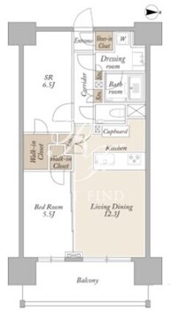 ライトテラス新宿御苑 1704 間取り図