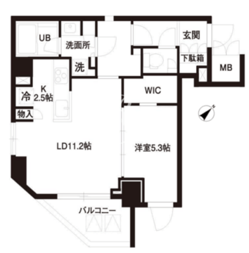 レジディア白金高輪 701 間取り図