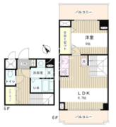 ラフィネ築地 506 間取り図