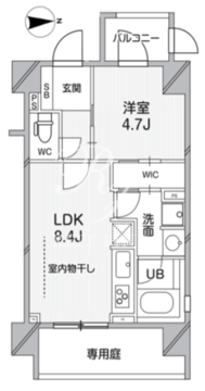 シーズンフラッツ錦糸町パークサイド 101 間取り図