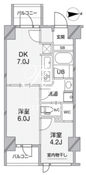 シーズンフラッツ錦糸町パークサイド 302 間取り図