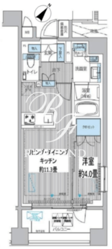 イニシア築地レジデンス 604 間取り図