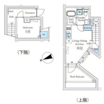フィーカ代々木上原 101 間取り図