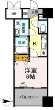 トリオマーレ蔵前 303 間取り図