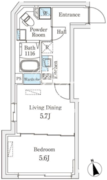 フィーカ代々木上原 406 間取り図