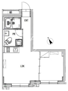 フィーカ代々木上原 602 間取り図