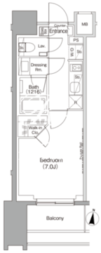 ザ・パークハビオ代々木初台 403 間取り図