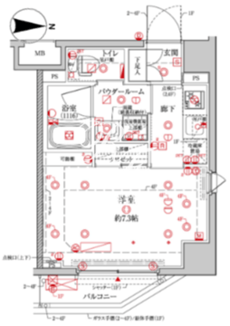 クレイシア森下ステーションサイト 408 間取り図