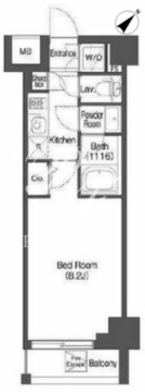 アイフラット中目黒 404 間取り図