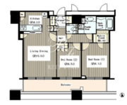 クレストプライムタワー芝 1607 間取り図
