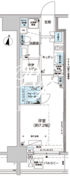 パークキューブ西新宿 1202 間取り図