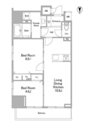リバーレ浅草ウエスト 1302 間取り図