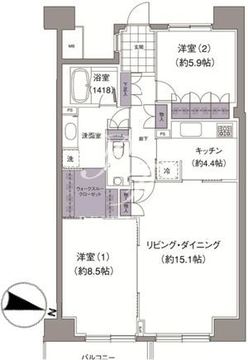 アビティ目黒 612 間取り図