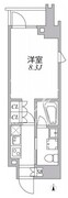アジールコート麻布十番 401 間取り図