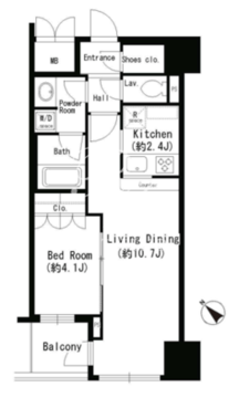 エスティメゾン四谷坂町 704 間取り図