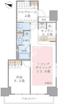 ブリリアイスト東雲キャナルコート 504 間取り図