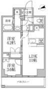 レジディア新御徒町2 911 間取り図